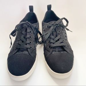 Koolaburra Woven Sneakers Kellen Lace Black 9.5